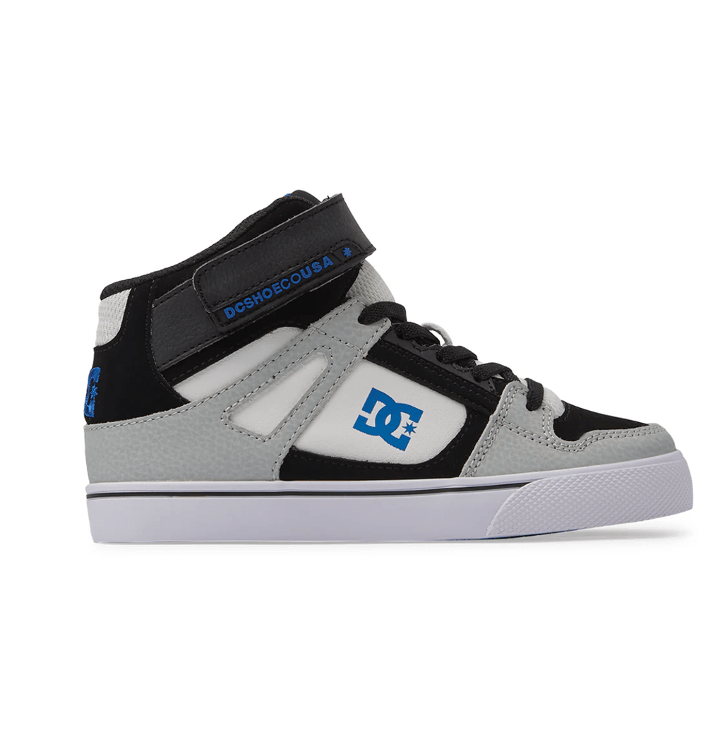 Dc Shoes Kids' Pure High Elastic Lace High-Top Shoes White/Grey/Blue (hyb)