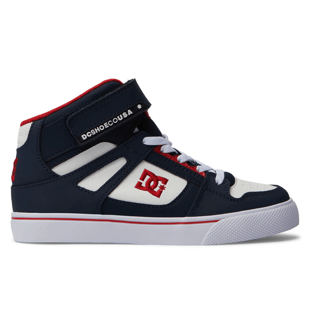 Високи обувки Dc Shoes Kids' Pure High Elastic Lace в тъмносиньо/червено (nyr)