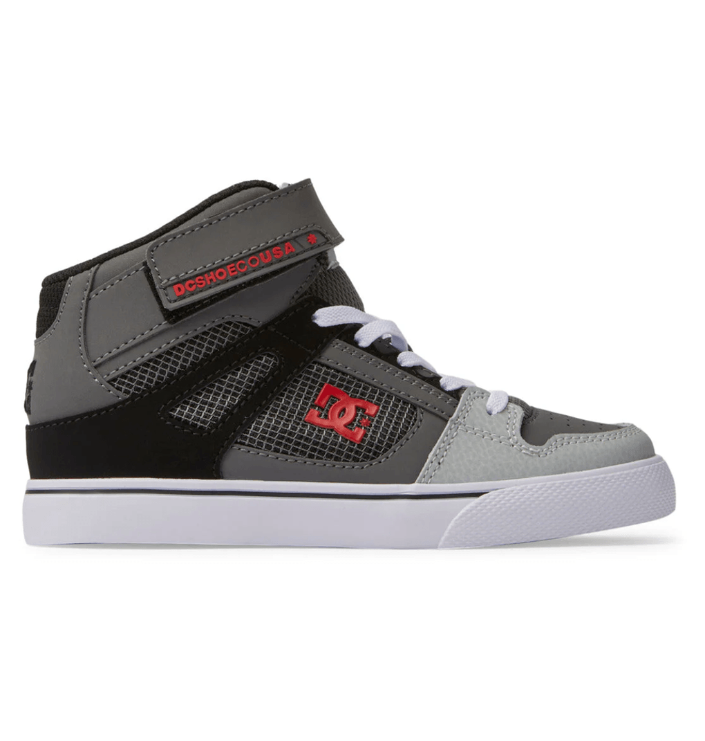 Детски високи обувки Dc Shoes Pure High Elastic Lace, червено/сив меланж (rh0)