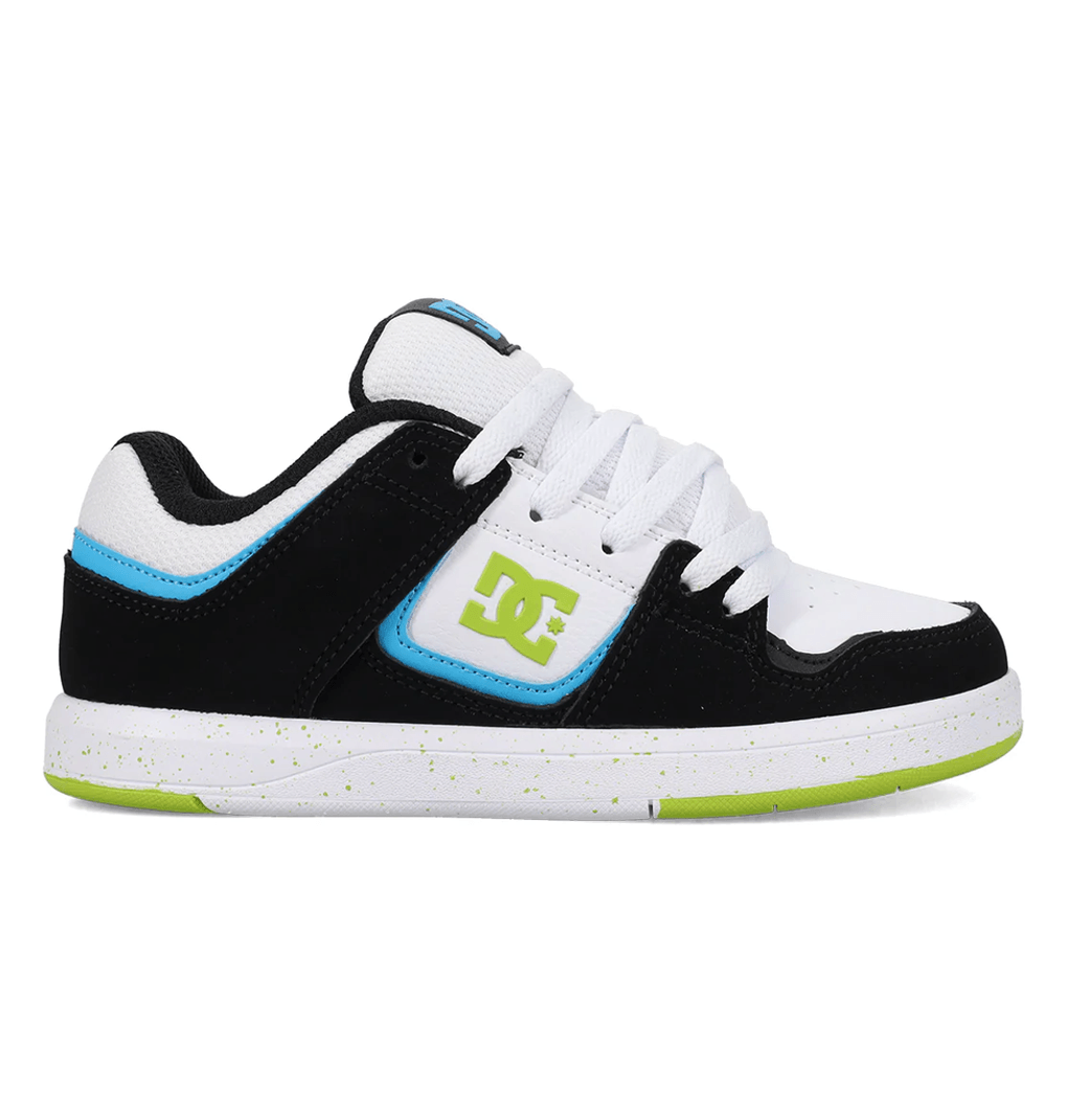 Zapatillas Dc Cure De DC Shoes Para Niños, Negro/blanco/azul/verde Blk/wht/blu/grn