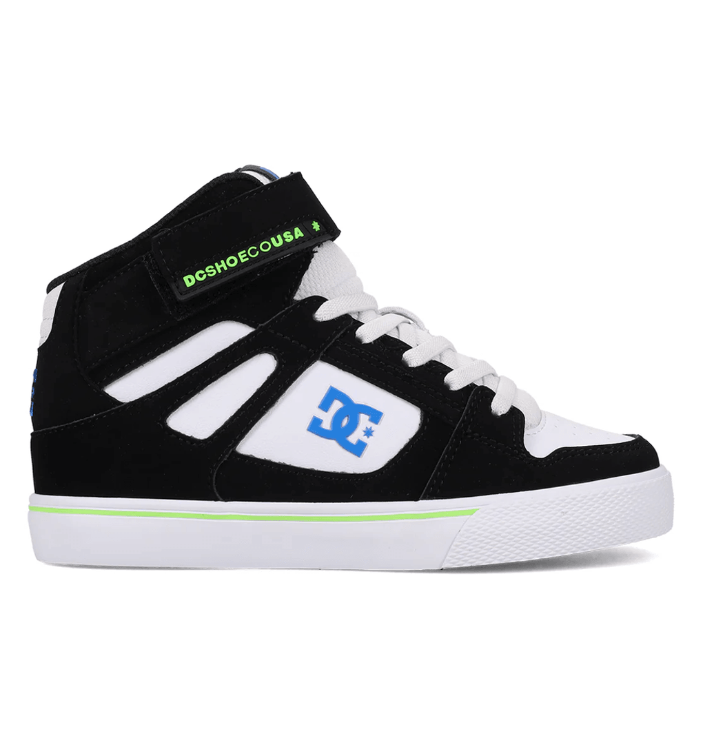 Zapatillas Altas Para Niño Dc Shoes Kids' Pure Hi Top Ev Blk/blu/wht Negro/azul/blanco