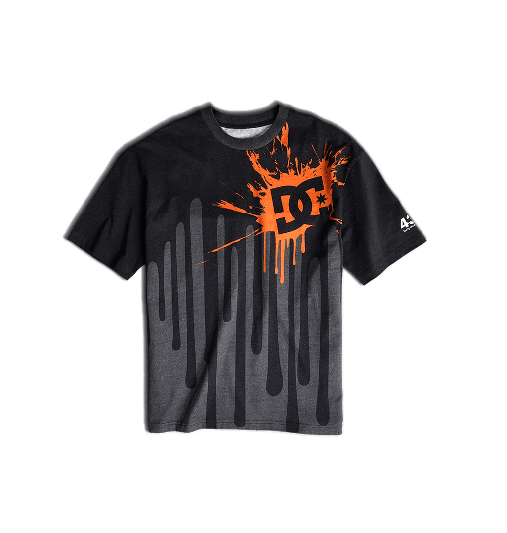 Camiseta De Manga Corta Dc Shoes Big Drip Hss Para Hombre, Color Antracita