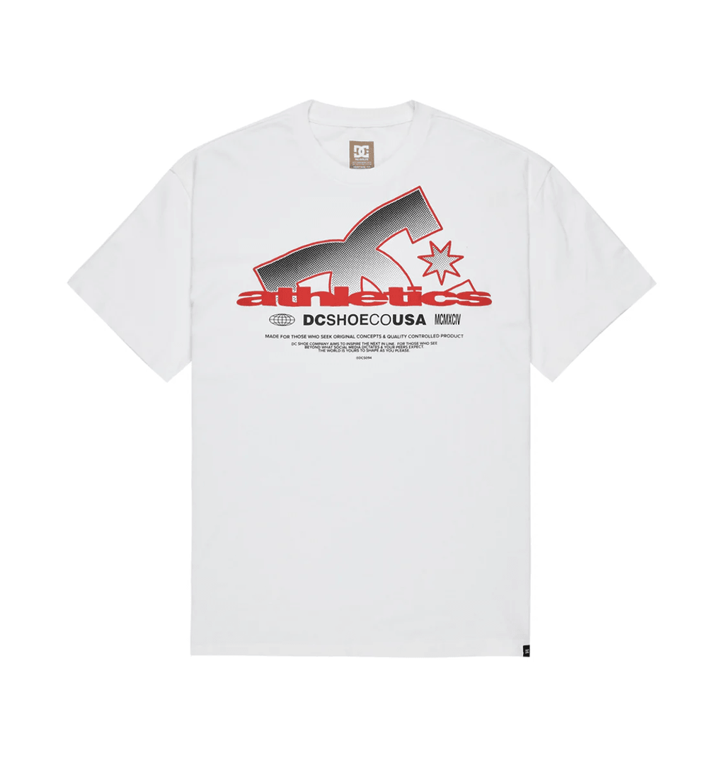 Camiseta De Manga Corta Blanca Dc Shoes Slathletic Heritage Para Hombre