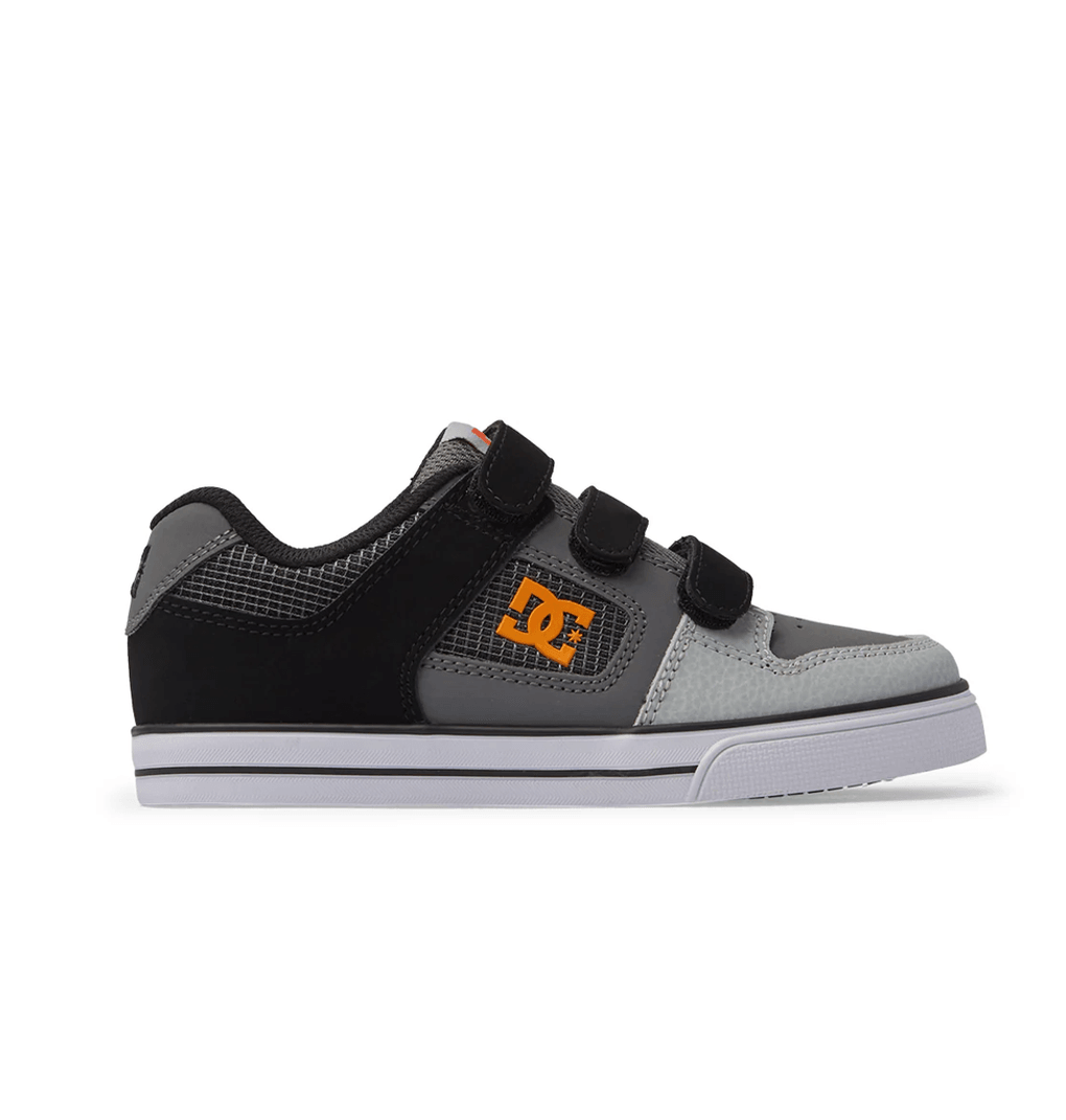 Детски обувки с велкро DC Shoes Pure, сиво/оранжево (GO6)