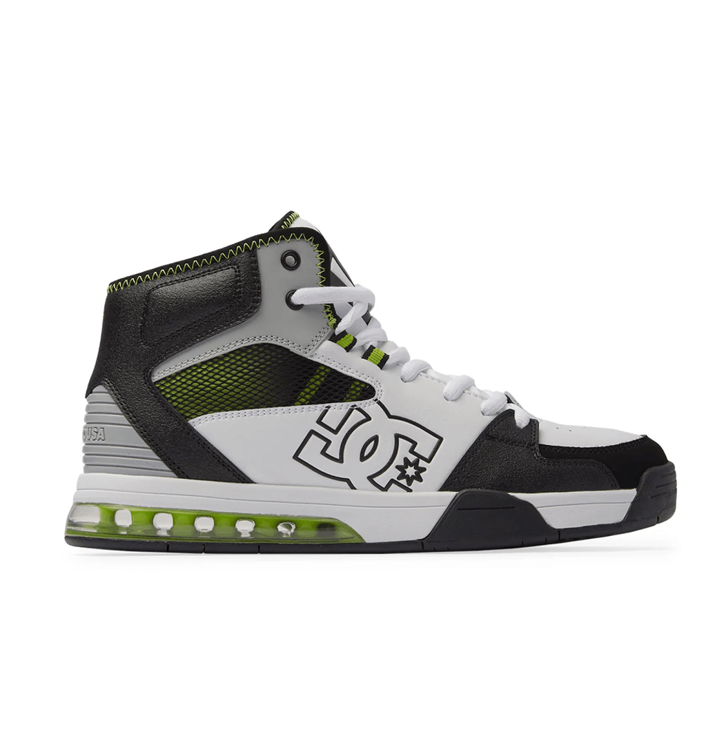Męskie Buty DC Shoes Versatile Hi, Biało/czarne/zielone (WBN)