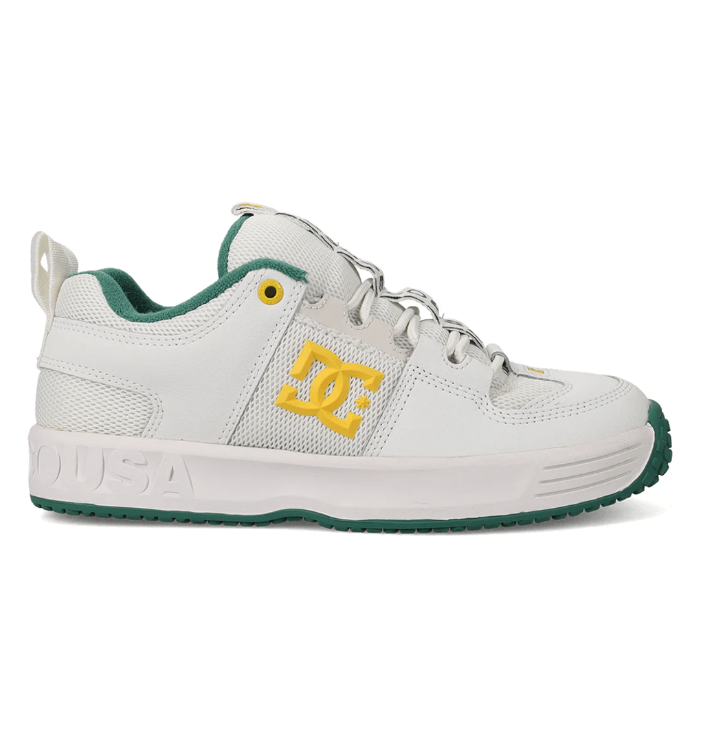 Dc Shoes Zapatillas De Skate Lynx Og Para Hombre Blanco Roto/amarillo/verde