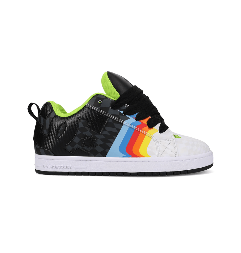 Zapatillas Dc Shoes 43i Court Graffik Para Hombre, Negro/blanco/menta