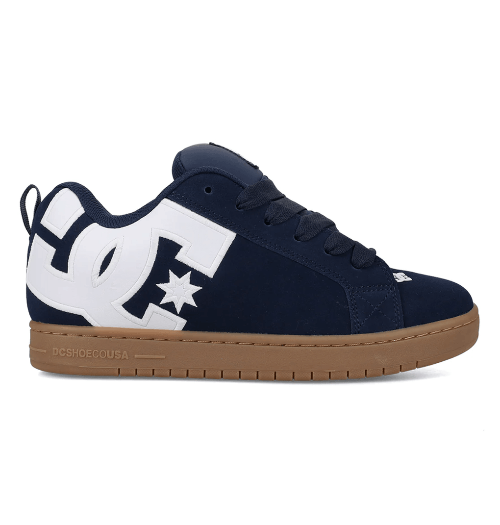 DC Shoes Court Graffik Para Hombre, Edición Especial, Zapatos Nvy/wht/gum, Azul Marino/blanco/goma