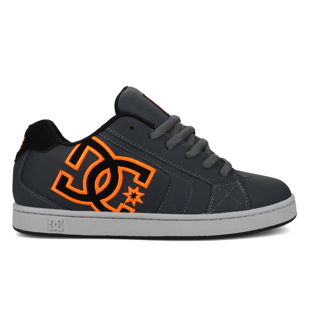 Dc Shoes Net Para Hombre, Zapatos Gris/negro/naranja Gris/negro/naranja