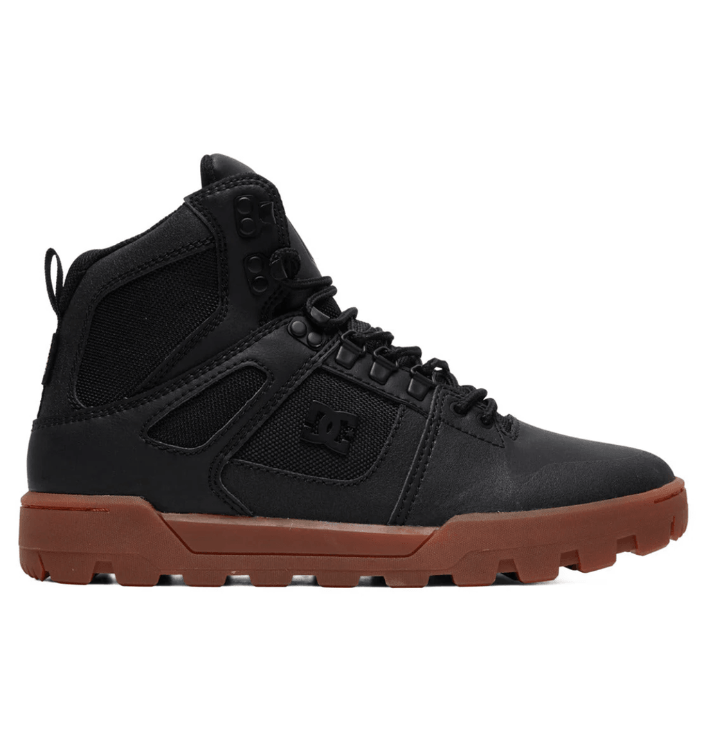 Dc Shoes Pure Zapatillas Altas Resistentes Al Agua Para Hombre Negro/goma (bgm)