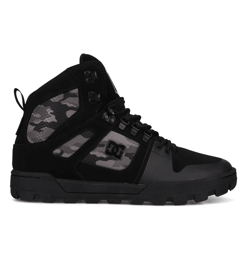DC Shoes Pure, Botas Altas De Invierno Para Hombre, Negro/camo Negro Camuflaje