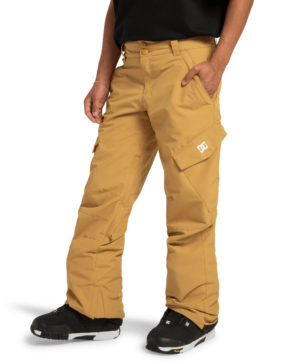 DC Shoes Moteriškos Pašiltintos Sniego Kelnės „nonchalant“, Garstyčių Aukso Spalvos