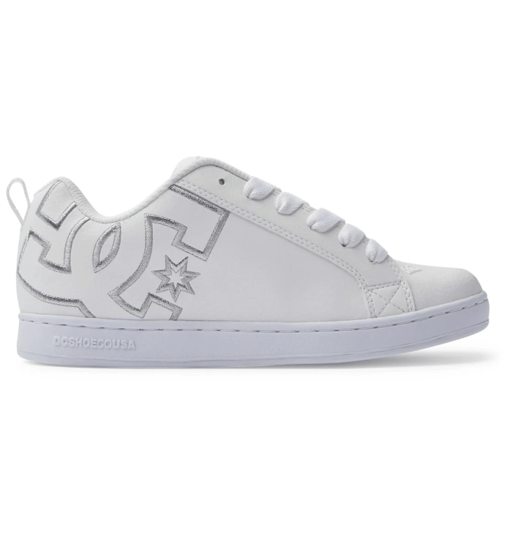 Zapatillas Dc Shoes Court Graffik Para Mujer Blanco/m Plateado (wm5)