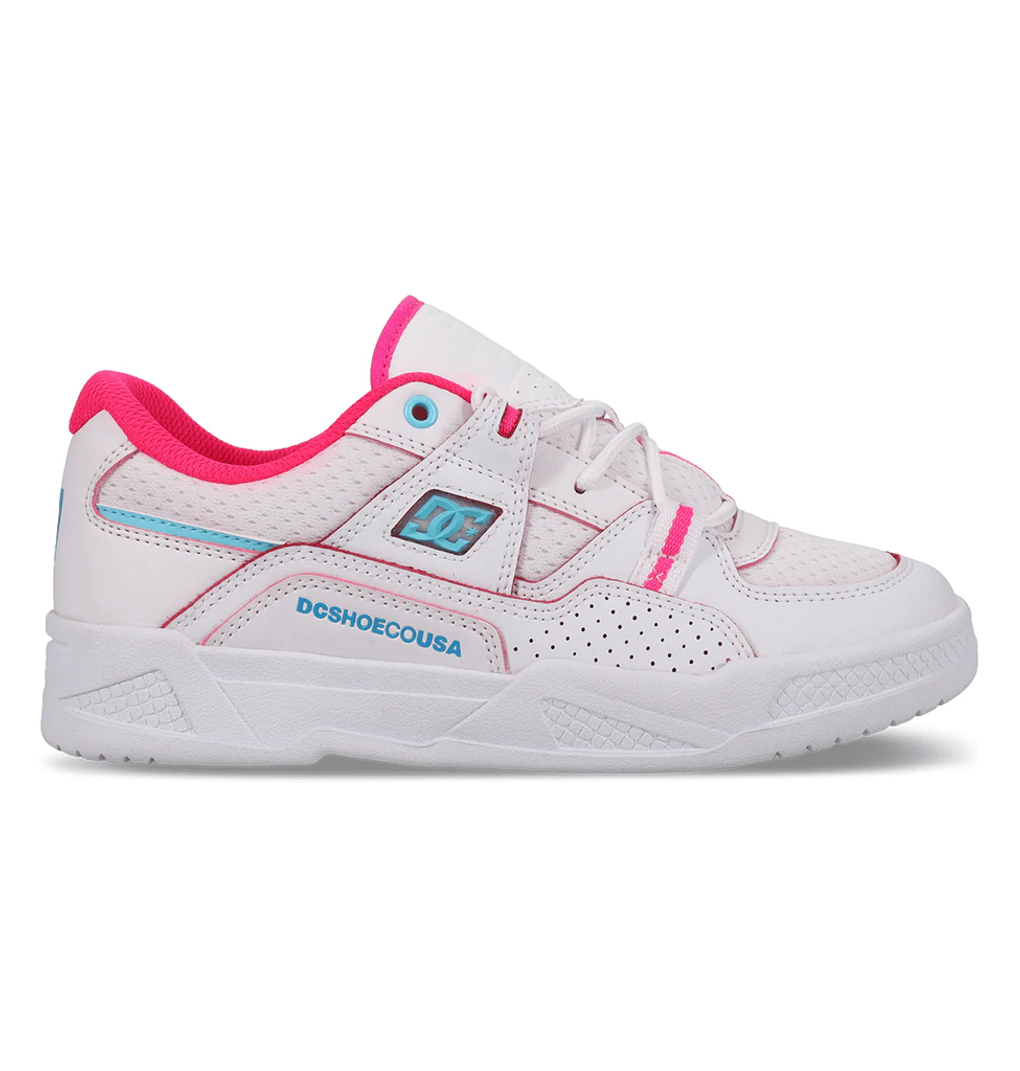 Zapatillas Dc Shoes De Mujer Construct Blancas/rosa/azul Blanco/rosa/azul